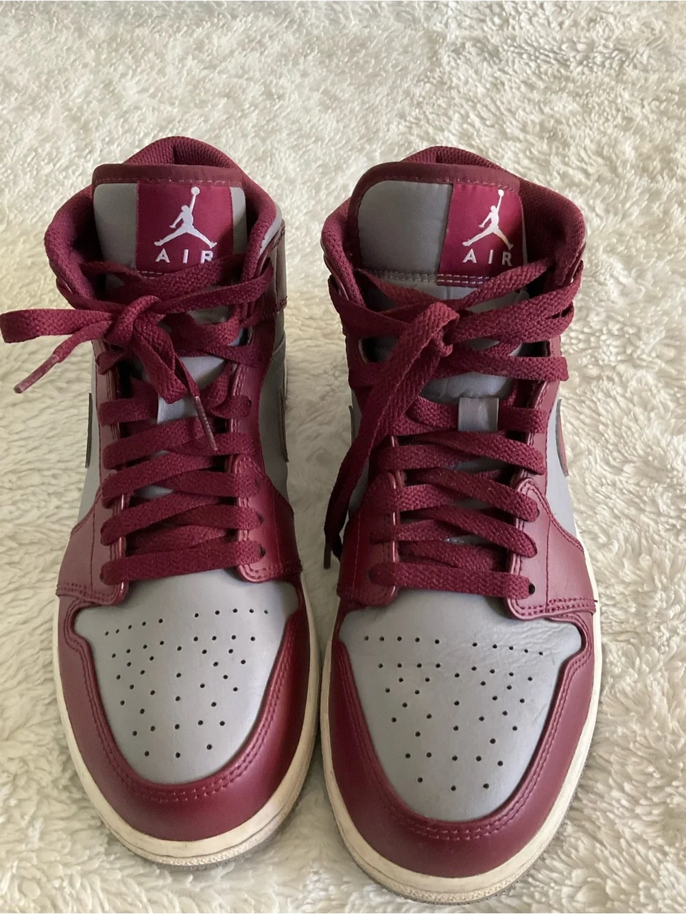 Nike High Top Sneakers in Maroon & Gray